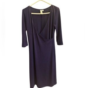 Emma & Michele Deep Purple v-neck lightweight sweater dress size 10